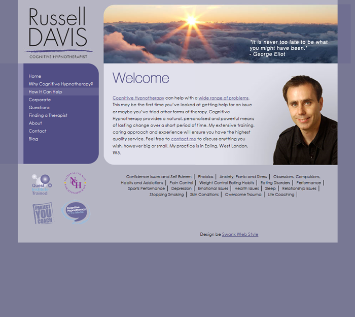 Website Design for Russell Davis by Swank Web Design