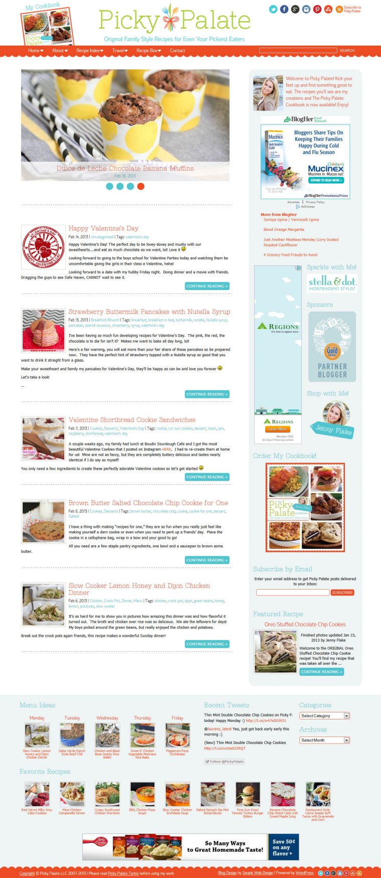 Blog Design for Picky Palate by Swank Web Design