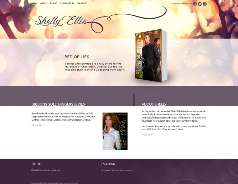 Website Design for Author Shelly Ellis by Swank Web Design