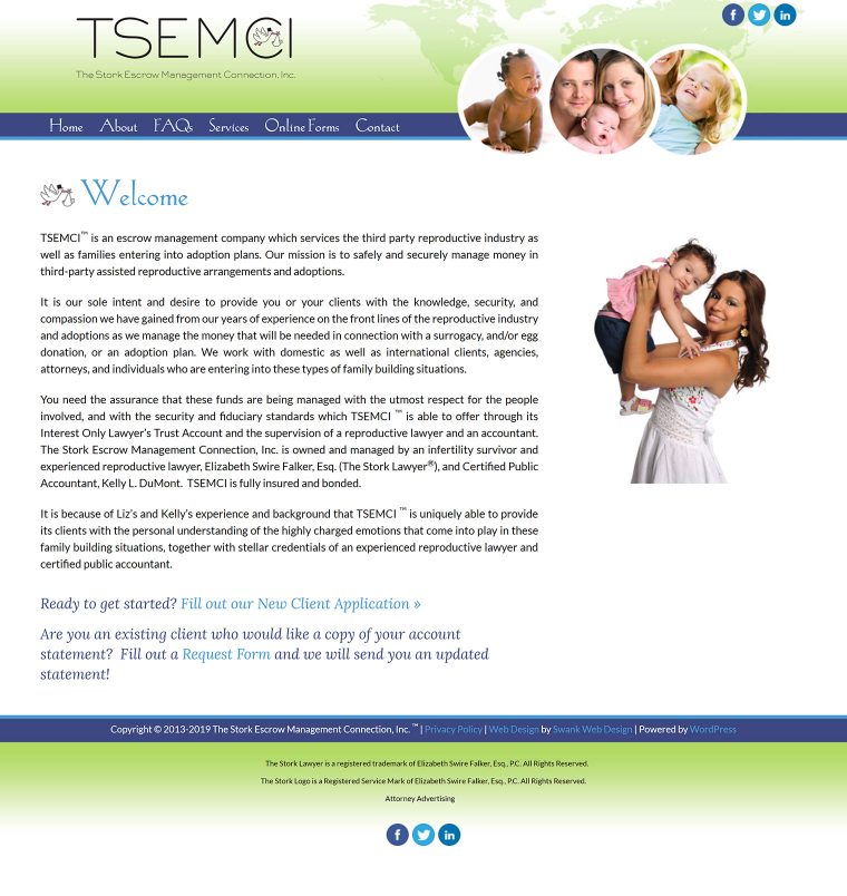 Website Design for TSEMCI by Swank Web Design